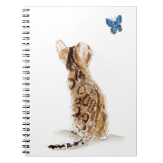 Cuaderno Gato y mariposa de Bengala