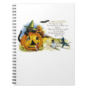 Cuaderno Gato y ratón de Halloween