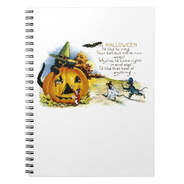 Cuaderno Gato y ratón de Halloween (Frente)