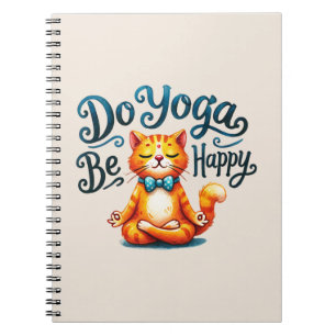 Cuaderno Gato Yoga Pose - Haz Yoga, sé feliz