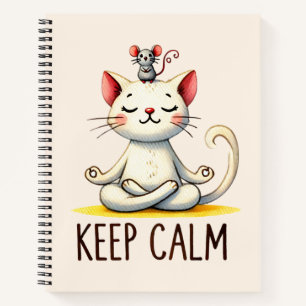 Cuaderno Gato Yoga Pose - Mantener la calma