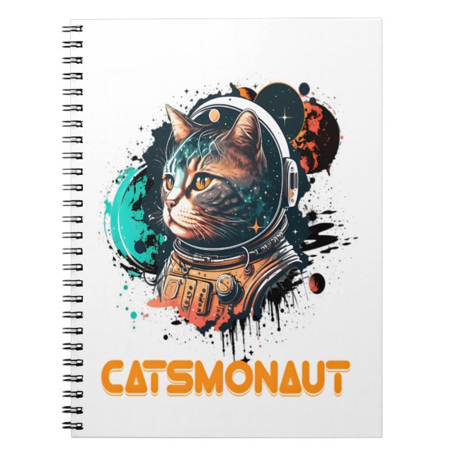 Cuaderno Gatomonauta Astronauta Gato o Gato Espacial (Frente)
