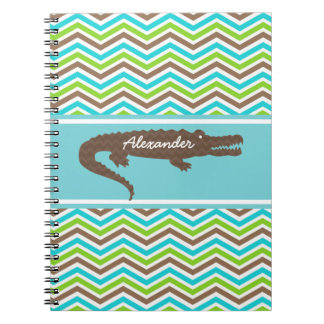 Cuaderno Gator marrón en el bloc de notas personalizado de 