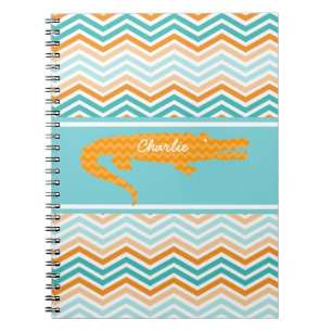 Cuaderno Gator naranja en un portátil personalizado de Chev