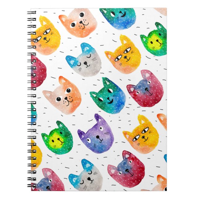 Cuaderno Gatos a la acuarela y amigos (Frente)