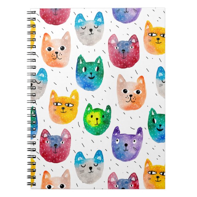 Cuaderno Gatos acuarela y amigos (Frente)