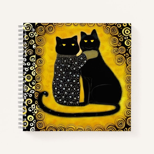 Cuaderno Gatos al estilo de Klimt (Anverso)