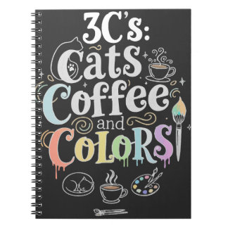 Cuaderno Gatos Café y Colores