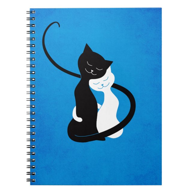 Cuaderno Gatos Cuidados Enamorados Gato Azul Amante (Frente)