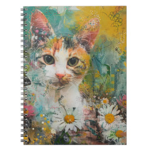 Cuaderno Gatos de acuarela Boho - Arte felino de tierra (3)