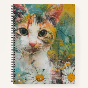 Cuaderno Gatos de acuarela Boho - Arte felino de tierra (3)