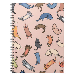 Cuaderno Gatos de doodle sin piel, ilustracion