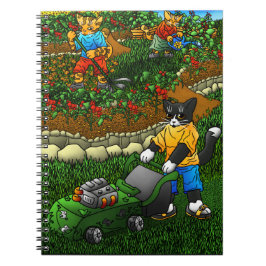 Cuaderno Gatos de jardinería de verano