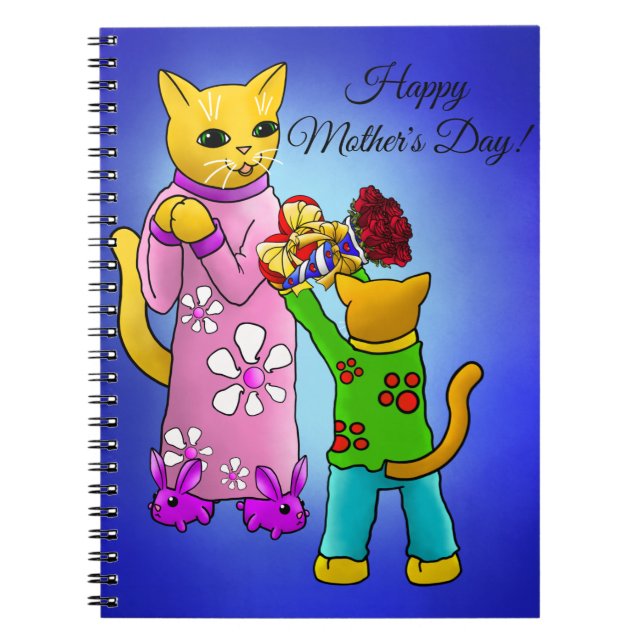 Cuaderno Gatos del Día de la Madre (Frente)