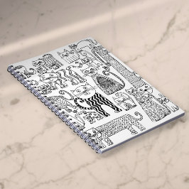 Cuaderno Gatos en blanco y negro Arte moderno dibujado a ma