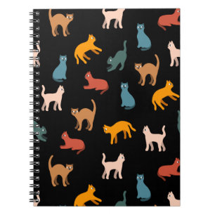 Cuaderno Gatos en negro