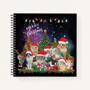 Cuaderno Gatos Feliz Navidad Luz