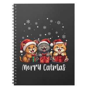 Cuaderno Gatos Gatitos De Navidad Feliz Catmas