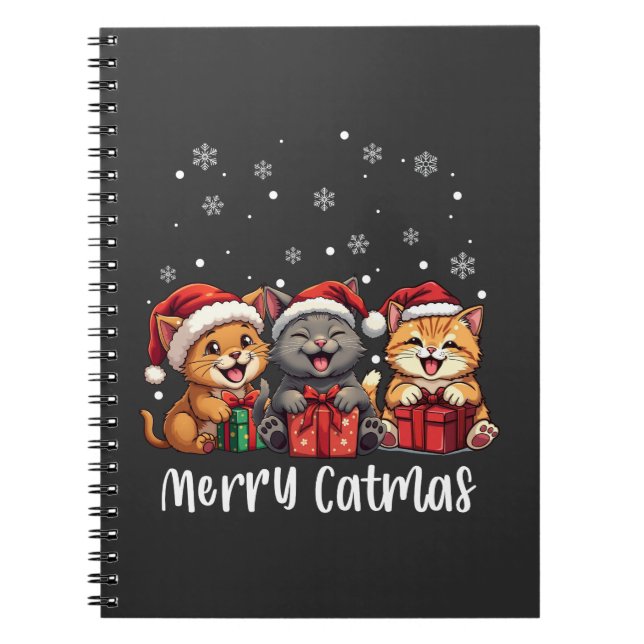 Cuaderno Gatos Gatitos De Navidad Feliz Catmas (Frente)