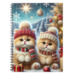 Cuaderno Gatos gatitos en decoración festiva de Navidades y