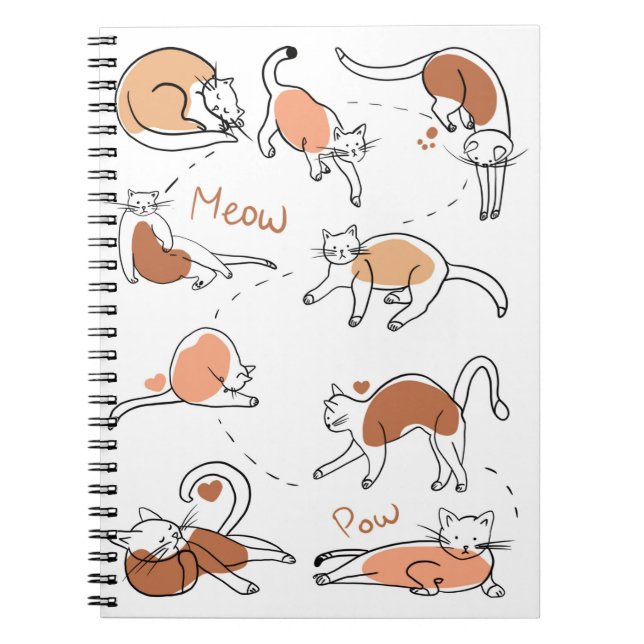 Cuaderno Gatos Gatos Doodles Cat Dibuja Animales Dibujos De (Frente)