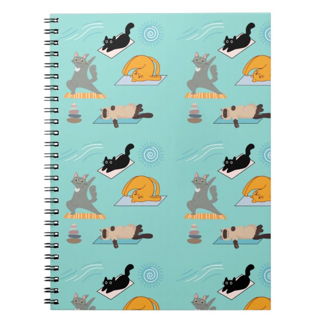 Cuaderno Gatos Graciosos De Yoga (Frente)