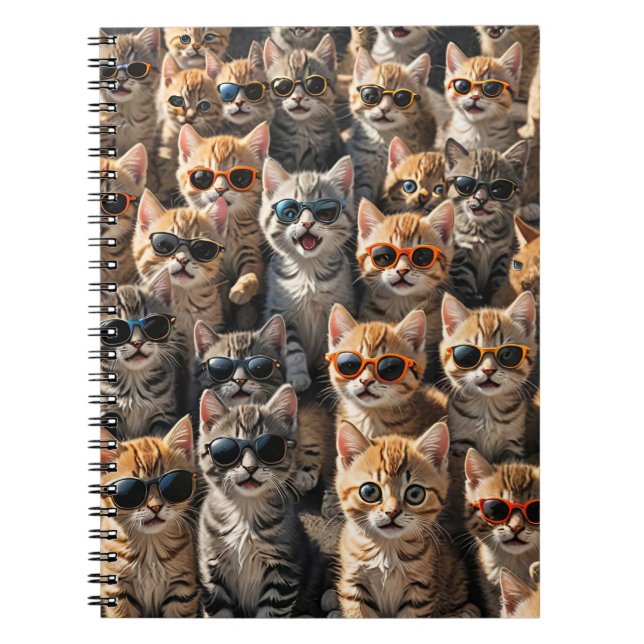 Cuaderno Gatos Guay con gafas de sol (Frente)