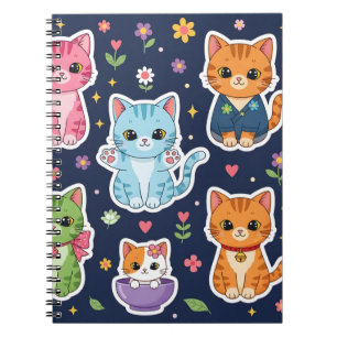Cuaderno Gatos Kawaii Lindos Neko Gato Divertido Regalo Ama