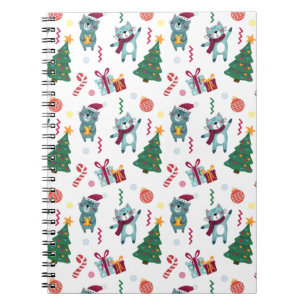 Cuaderno Gatos Lindos Y Navidad