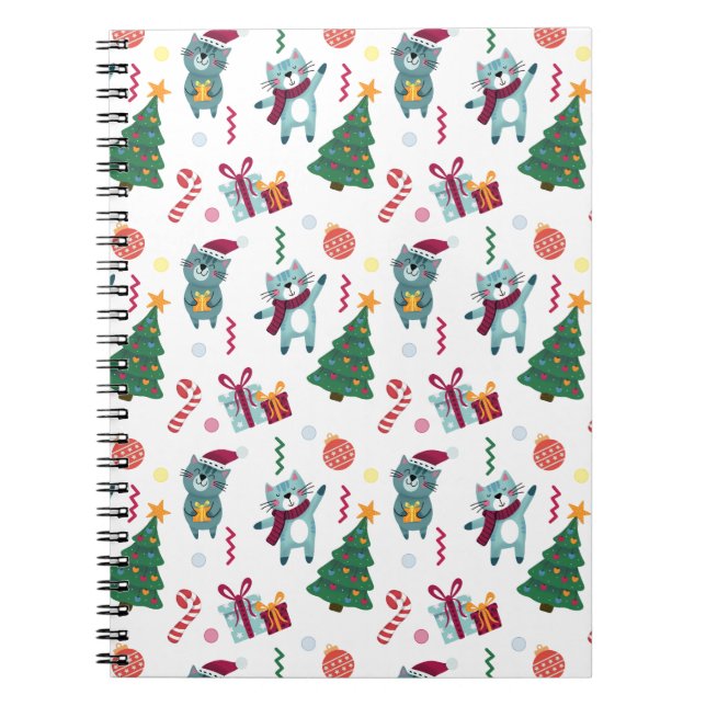Cuaderno Gatos Lindos Y Navidad (Frente)