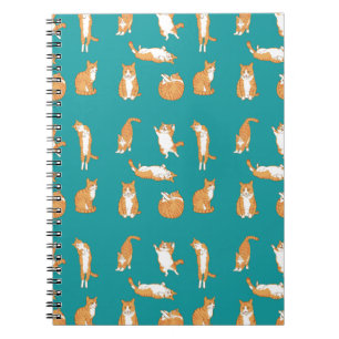 Cuaderno Gatos Naranjas Divertidos