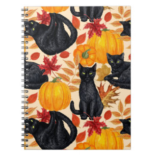 Cuaderno Gatos negros y calabazas