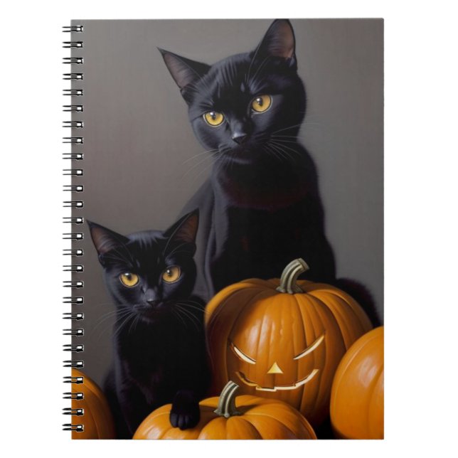 Cuaderno Gatos negros y calabazas (Frente)