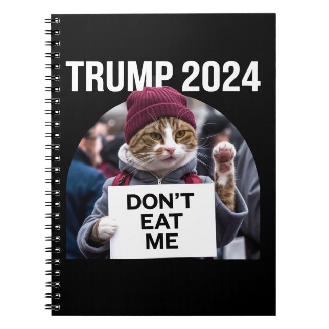 Cuaderno Gatos No Me Coman Para Trump 2024  (Frente)