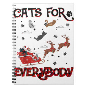 Cuaderno Gatos Para Todos Santa Navidades Graciosos