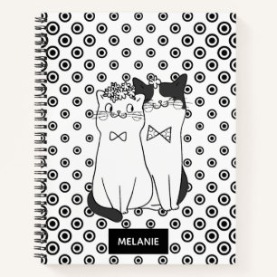 Cuaderno Gatos pequeños y aburridos en el amor Personalizad