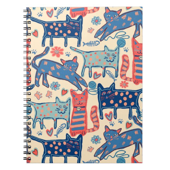 Cuaderno Gatos Retro  (Frente)