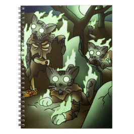 Cuaderno Gatos Zombie de Halloween
