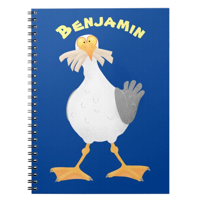Cuaderno Gaviota divertida con personalizado de patatas fri (Frente)