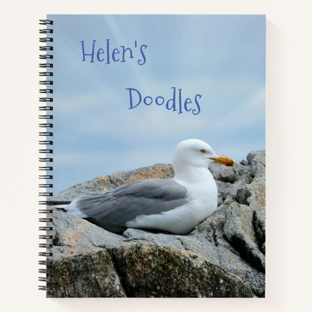 Cuaderno Gaviota En Doodle A Orillas Del Mar (Anverso)