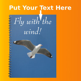 Cuaderno Gaviota moderna de fotografía azul