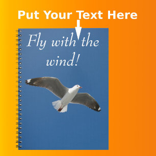 Cuaderno Gaviota moderna de fotografía azul