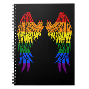 Cuaderno Gay arcoiris colorido del ala LGBT LGBT