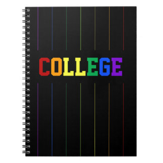 Cuaderno gay de las telas a rayas del arco iris de