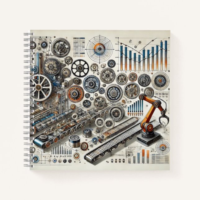 Cuaderno Gears, Robotics & Technical Charts Design (Anverso)