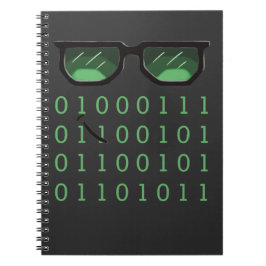 Cuaderno Geek de codificación de código binario
