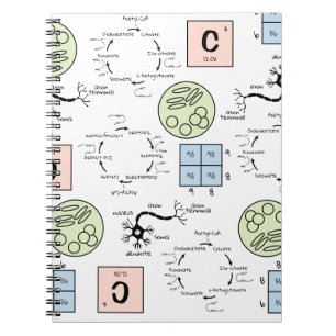 Cuaderno Geek de la célula de genética del patrón del pr