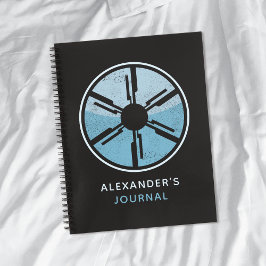 Cuaderno Geek Sci Fi Distresor Espacio Futurista Azul Ombre