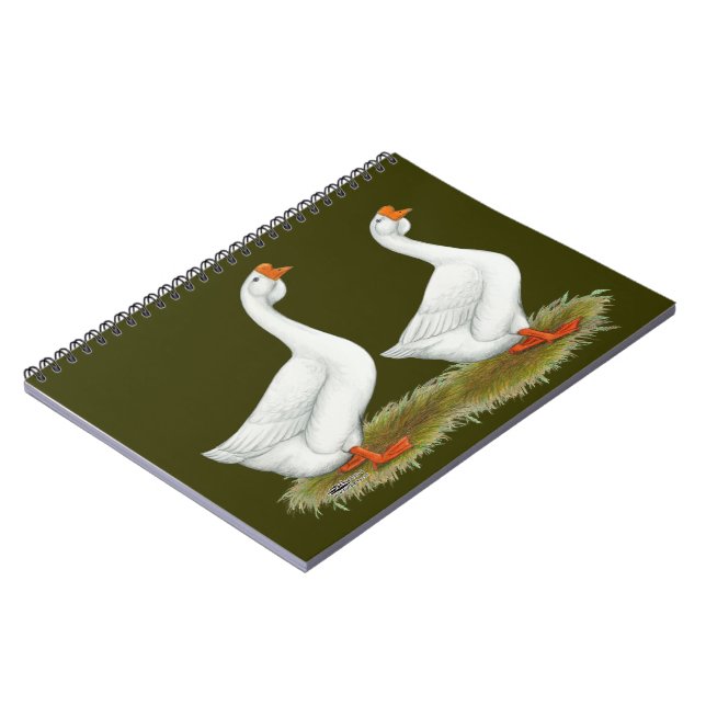 Cuaderno Geese africano blanco (Lado Izquierdo)