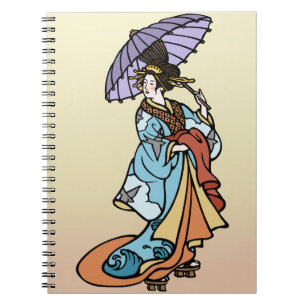 Cuaderno Geisha con el parasol